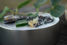 Load image into Gallery viewer, Teardrop Golden Rutile Quartz Necklace featuring Ethiopian Opals & Aquamarine