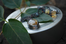 Load image into Gallery viewer, Teardrop Golden Rutile Quartz Necklace featuring Ethiopian Opals & Aquamarine