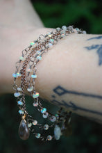 Load image into Gallery viewer, Ethiopian Opal & Sterling Silver long beaded necklace