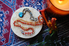 Load image into Gallery viewer, Ebb & Flow - Carnelian knotted silk beaded necklace