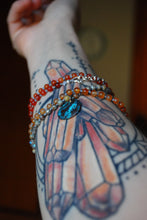 Load image into Gallery viewer, Ebb & Flow - Carnelian knotted silk beaded necklace