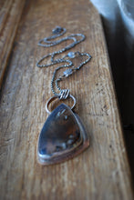 Load image into Gallery viewer, Montana moss agate pendant necklace with labradorite
