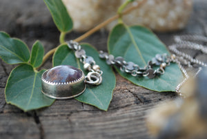 Star ruby pendant sterling silver pendant necklace