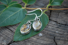 Load image into Gallery viewer, Golden rutilated quartz sterling silver earrings
