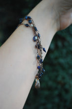 Load image into Gallery viewer, Blue Ethiopian Opal &amp; Sterling Silver long beaded necklace
