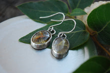 Load image into Gallery viewer, Golden rutilated quartz sterling silver earrings
