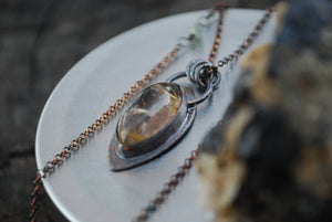 Marquis Golden Rutile Quartz Necklace