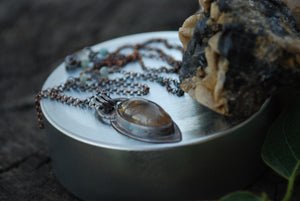 Marquis Golden Rutile Quartz Necklace