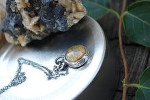 Load image into Gallery viewer, Delicate rutile quartz spinner necklace
