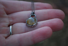 Load image into Gallery viewer, Delicate rutile quartz spinner necklace
