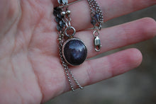 Load image into Gallery viewer, Star ruby pendant sterling silver pendant necklace
