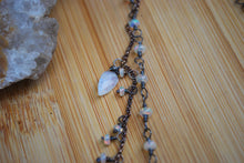 Load image into Gallery viewer, Ethiopian Opal &amp; Sterling Silver long beaded necklace

