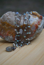 Load image into Gallery viewer, Ethiopian Opal &amp; Sterling Silver long beaded necklace
