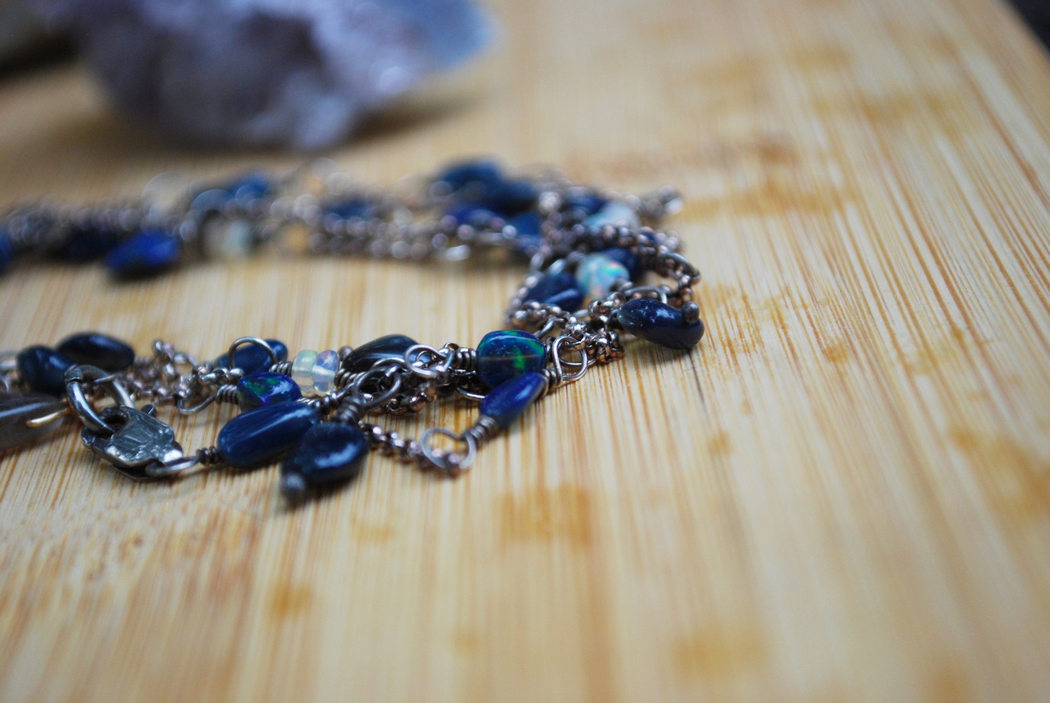 Paparazzi blue sales bead necklace