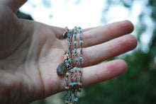 Load image into Gallery viewer, Ethiopian Opal &amp; Sterling Silver long beaded necklace
