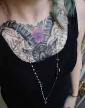 Load image into Gallery viewer, Ethiopian Opal &amp; Sterling Silver long beaded necklace
