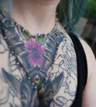 Load image into Gallery viewer, Ethiopian Opal &amp; Sterling Silver long beaded necklace
