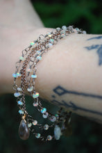 Load image into Gallery viewer, Ethiopian Opal &amp; Sterling Silver long beaded necklace
