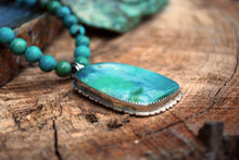 Load image into Gallery viewer, Clarity - Gem silica chrysacolla &amp; genuine turquoise beaded choker necklace
