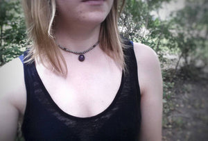 Insight - Star ruby & peruvian amazonite beaded choker