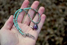 Load image into Gallery viewer, Insight - Star ruby &amp; peruvian amazonite beaded choker

