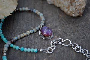 Insight - Star ruby & peruvian amazonite beaded choker