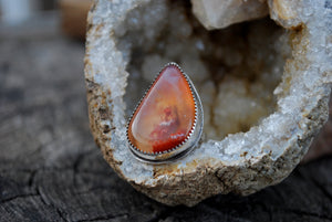 Robinson ranch plume agate sterling silver ring