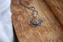 Load image into Gallery viewer, Golden rutilated quartz sterling silver pendant
