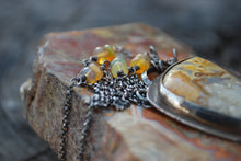 Load image into Gallery viewer, Crazy lace agate &amp; Ethiopian opal sterling silver pendant necklace
